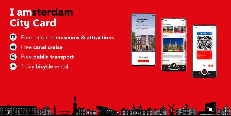Амстердам: City Card с бесплатными билетами и общественным транспортом