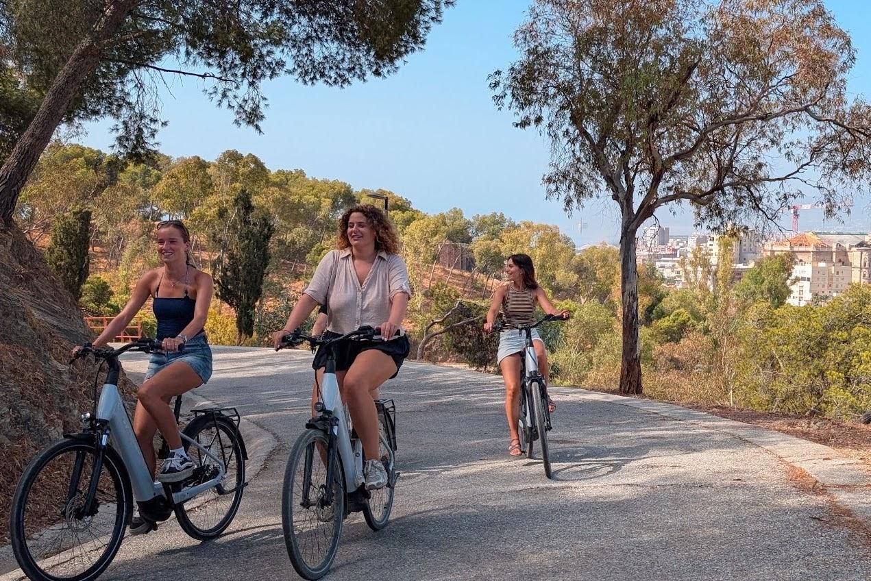 Malaga: E-Bike-Tour mit Schlosshügel, Zentrum und Strand