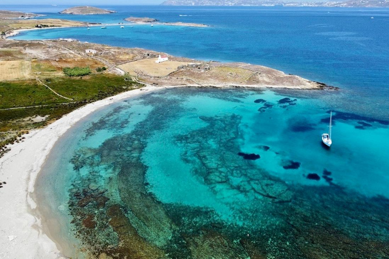 CROCIERA PRIVATA MATTUTINA SULLA COSTA MERIDIONALE DI MYKONOS O SU DELOS E RENIACROCIERA PRIVATA MATTUTINA SULLA COSTA MERIDIONALE DI MYKONOS