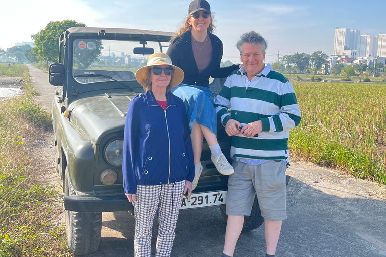 Hanoi Highlights, Train St & Hidden Gems Jeep Discovery Tour Jeep Food Tour: City highlights & Foods.