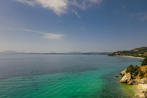 Private Cruise from Corfu on a Shaded Wooden Boat Private Cruise from Corfu Town on a Traditional Wooden Boat