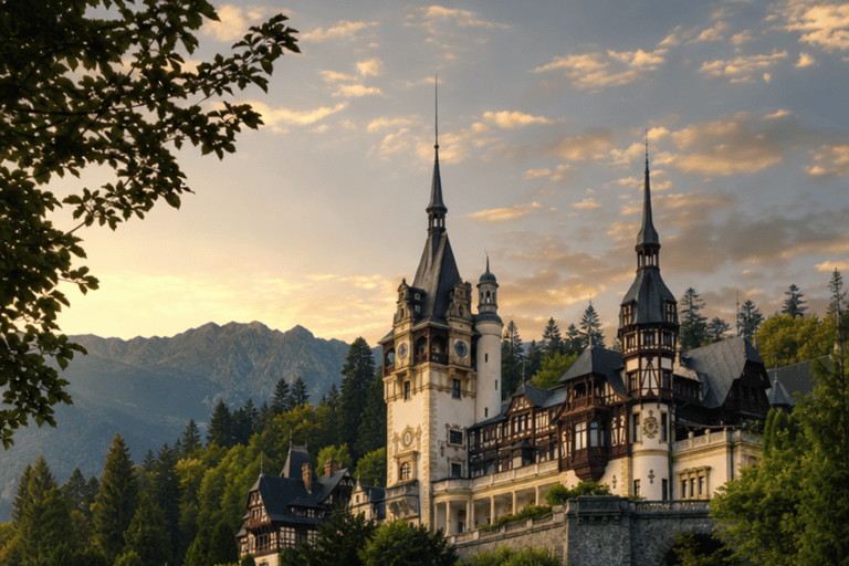 From Bucharest: Peleș and Bran Castles & Brașov Day Trip