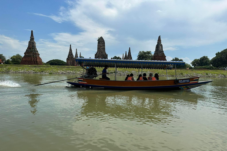 Vanuit Bangkok: Ayutthaya Werelderfgoed &amp; Zonsondergangboot PrivéVanuit Bangkok: Ayutthaya Werelderfgoed &amp; Privéboot bij zonsondergang