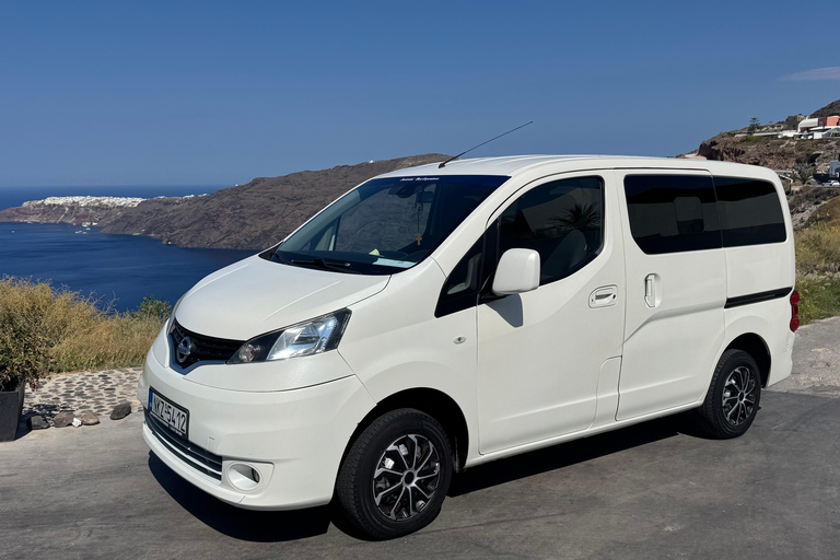 Santorini: Red Sands to Peaks Drive with Pickup included