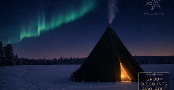 Rovaniemi: Evening Burbot Ice Fishing on an Arctic Night