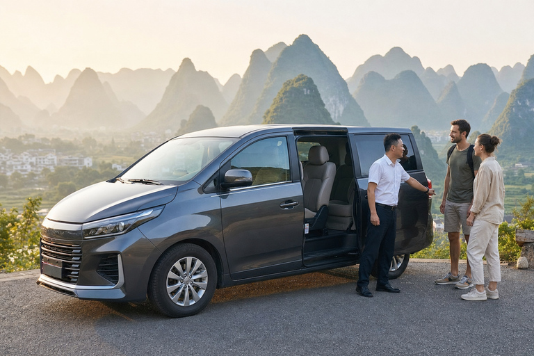 Guilin/Yangshuo: Xianggong Hill Tour & Intercity Transfer Yangshuo Round Trip: Xianggong Hill Tour