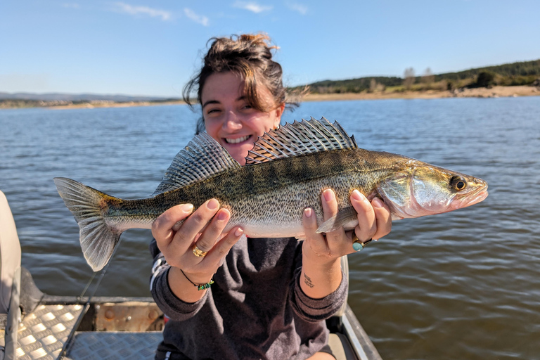 Lição com um guia de pesca