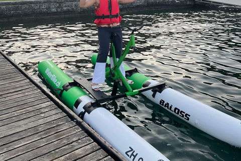Waterbike op het meer van ZürichWaterfietstocht op het meer van Zürich - Tandem voor de hele dag