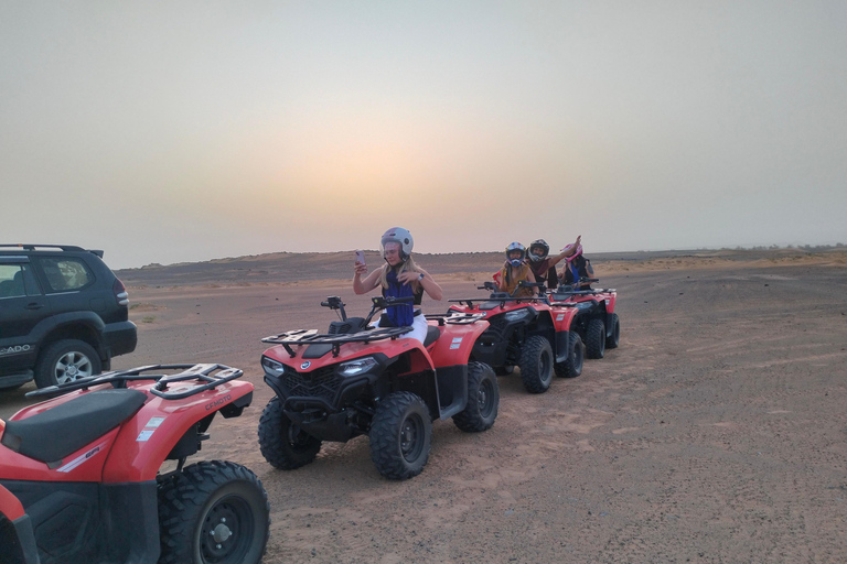 From Marrakech 3 Days Desert Merzouga with Camel & Quad bike Shared Tour Deluxe Tent Option with camel ride & quad bike