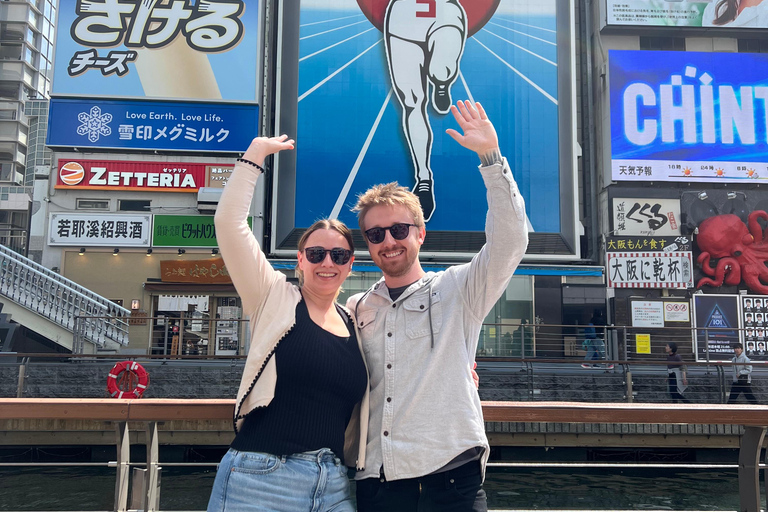 Osaka Through Time: Castle, Shinsekai, Harukas & Dotonbori Small Group Walking Tour with Public Transportation