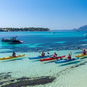 Cannes: Kayak adventure to the Lérins Islands, snorkeling, picnic, aperitif