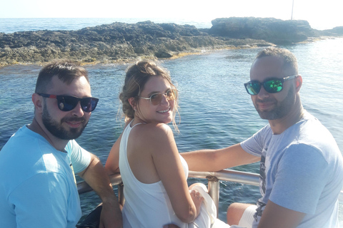 Paphos: de gele boot met glazen bodemPaphos: De boottocht met gele glazen bodem