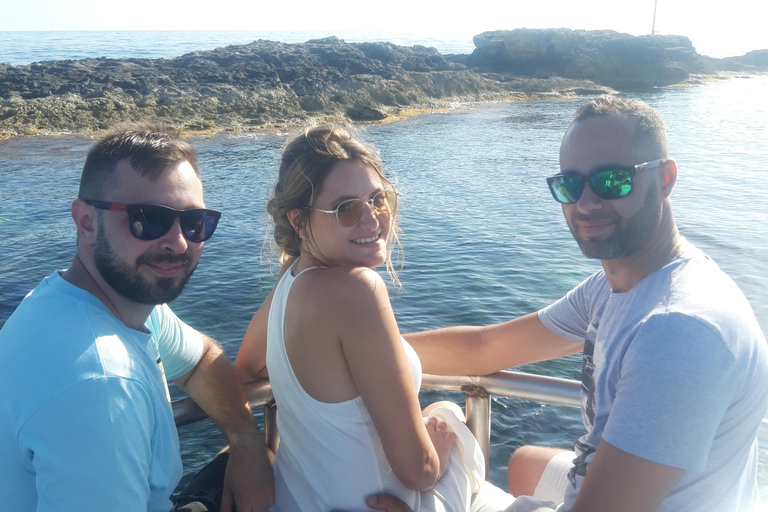 Paphos: de gele boot met glazen bodemPaphos: De boottocht met gele glazen bodem