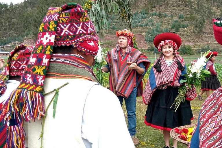 Traditionell inka-bröllopsceremoni i Heliga dalen