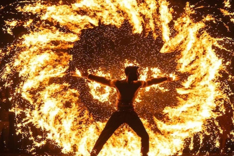 From Marrakech: Agafay Desert Dinner and Fire Show