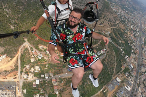 Alanya: Experiência de parapente em tandem e vídeo de vooAlanya: Experiência de parapente com traslado