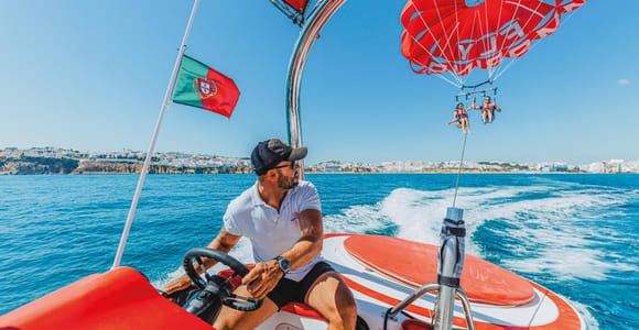 Albufeira: Single, Double or Triple Parasailing Tour
