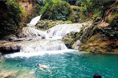 Ocho Rios: Blue Hole River & Falls Adventure with Shopping