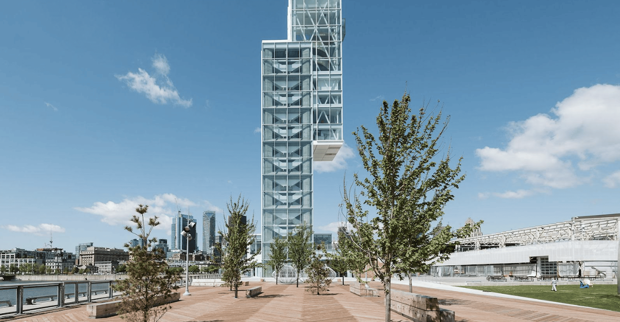 Port of Montreal Glass Tower Entry
