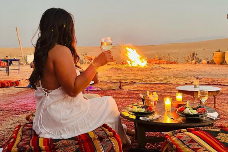 Marrakesh: Agafay Desert Sunset, Camel Ride, and Dinner ShowMarrakech: Agafay Desert Sunset, Dinner, Music and Fire Show