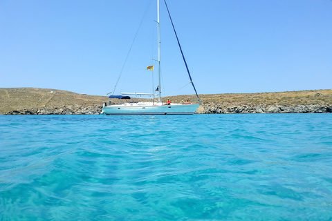 Mykonos : visite guidée de Delos et île de Rhenia en voilier