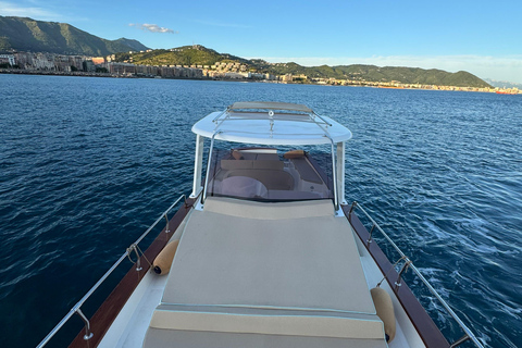 Private Amalfi Coast Boat Tour by boat with Aperitif & snack Private Amalfi Coast Boat Tour by Gozzo with Skipper & Drink