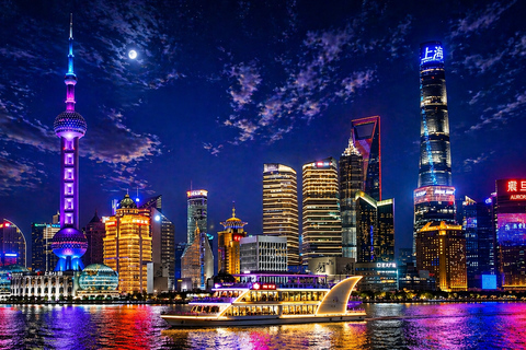 Shanghai: The Bund’s Iconic Views by Luxury Night Cruise Dragon Cruise Buffet