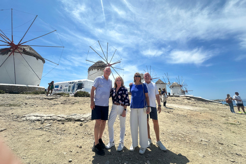 Visite de 4 heures à Mykonos en espagnol4 heures de visite de Mykonos en anglais