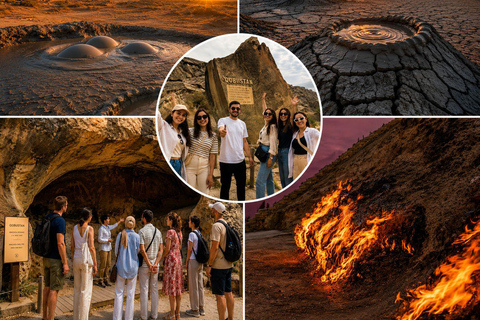 Baku Departure: Gobustan Mud Volcanoes, Ateshgah & Yanardag