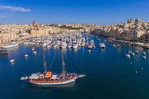 From Sliema: Three Bay Cruise with Lunch and Transfers Including Transportation