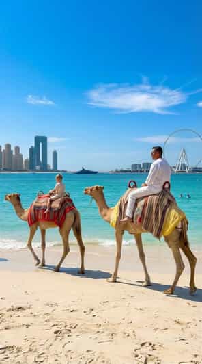 Dubai: Guided Camel Ride on JBR Beach with Skyline Views