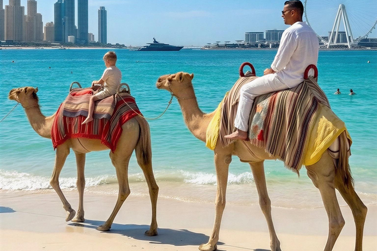 Dubai: Guided Camel Ride on JBR Beach with Skyline Views