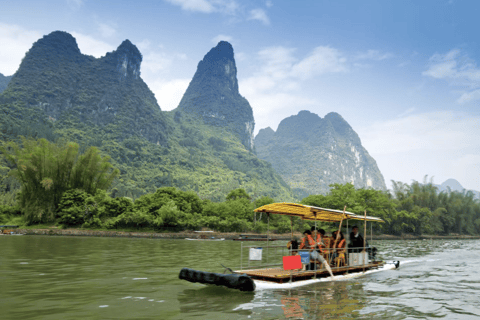 From Guilin: Li River Bamboo Rafting & Xianggong Hill Tour