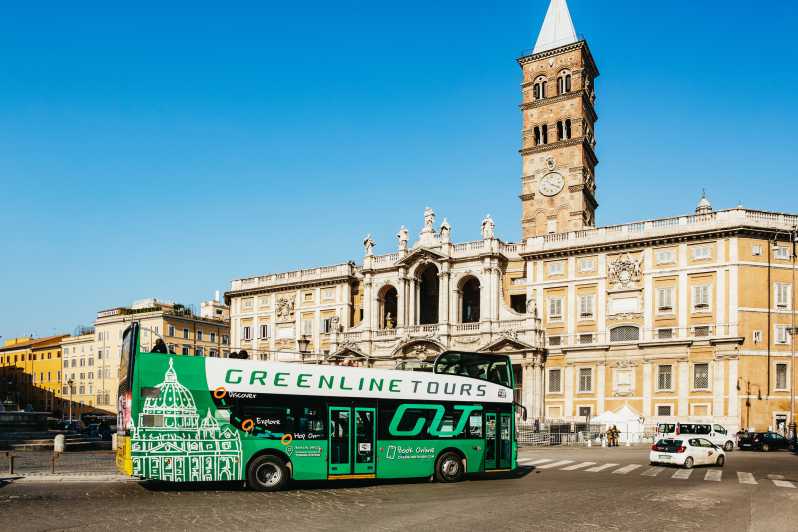 ローマ：乗り降り自由のパノラマ オープン バス チケット