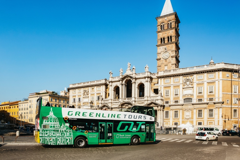 Rome: ticket hop on, hop off-sightseeingbus, 24 of 48 uurSightseeingbus met open dak, ticket 24 uur