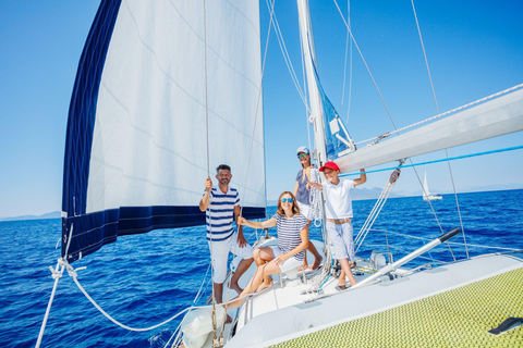 Private Sailing Cruise to Caves & Beaches for SUP & Lunch Private Cruise: Secret Beaches, Caves with Meal Drinks & SUP