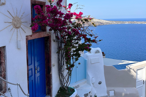 Santorini: tour in nave da crociera con trasferimento in barca
