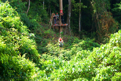 Krabi: Esperienza di zipline, ATV e arrampicata in cima alla cordaZipline di un giorno intero