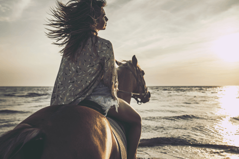 Puerto Rico : Balade à cheval au coucher du soleil sur la plage