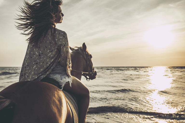 Puerto Rico : Balade à cheval au coucher du soleil sur la plage