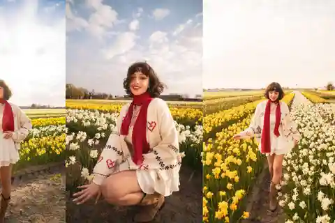 アムステルダム運河／チューリップ・ガーデンでの写真撮影（編集付き