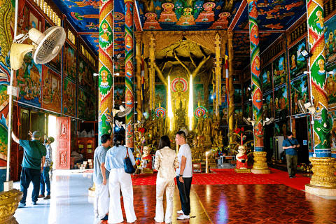 Phnom Penh: Silk Islands, Mekong River Life & Golden Temple Afternoon: Private Tour by Tuk-Tuk -English-Speaking Driver