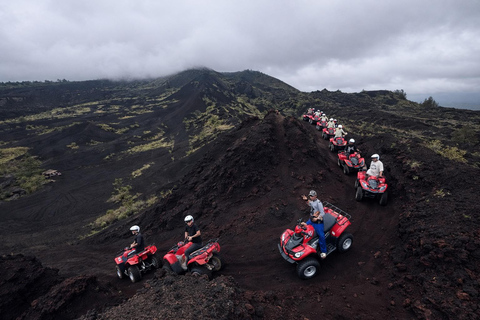 Bali: Mt Batur Black Lava ATV Quad Bike Adventure Tandem Quad Ride with Round Transfer