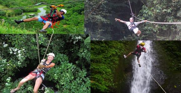 La Fortuna: Canyoning in Waterfalls and Zipline Cable