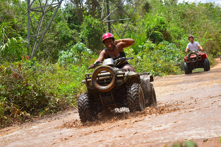 Cancun: Wycieczka adrenalinowa z przejażdżką ATV, tyrolkami i cenotą