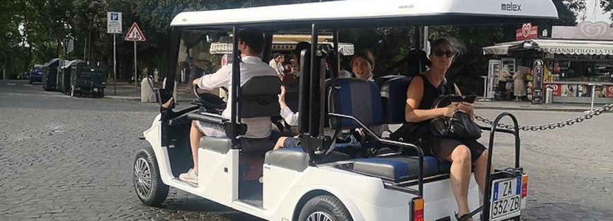 Rome: Golf Cart Catacombs & City Sightseeing Guided Tour