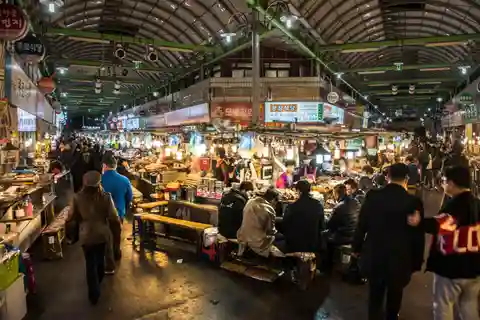 Visite à pied du marché de Gwangjang à Séoul