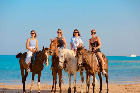 Hurghada: Tour a cavallo nel deserto e nel mare con trasferimento