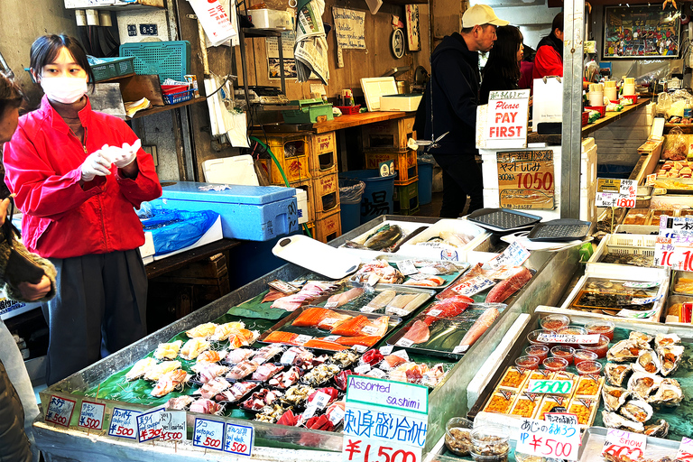 Tokio: Targ rybny Tsukiji z przewodnikiem i degustacją