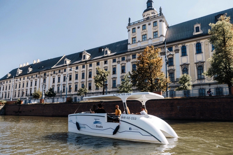 Wrocław: Solargondelfahrt auf der Oder mit einem Guide